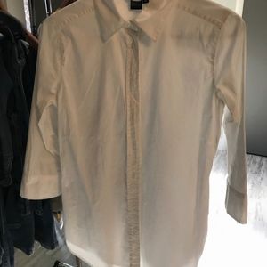 WHITE BUTTON DOWN DRESS/CASUAL WHITE FITTED SHIRT